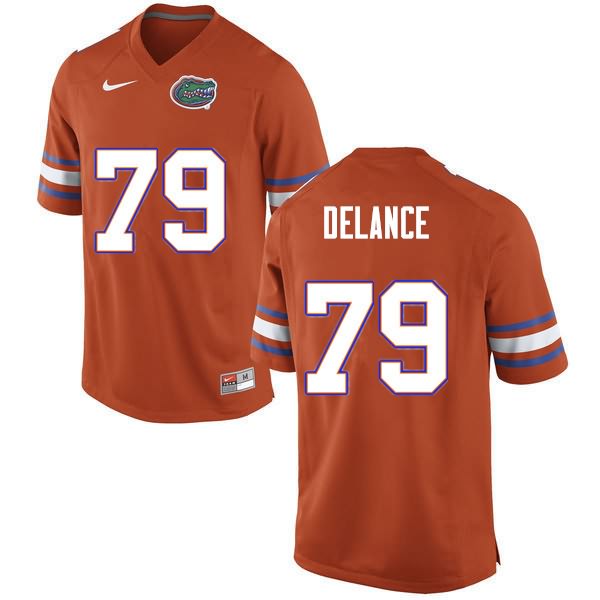 NCAA Florida Gators Jean DeLance Men's #79 Nike Orange Stitched Authentic College Football Jersey QIA8164MY